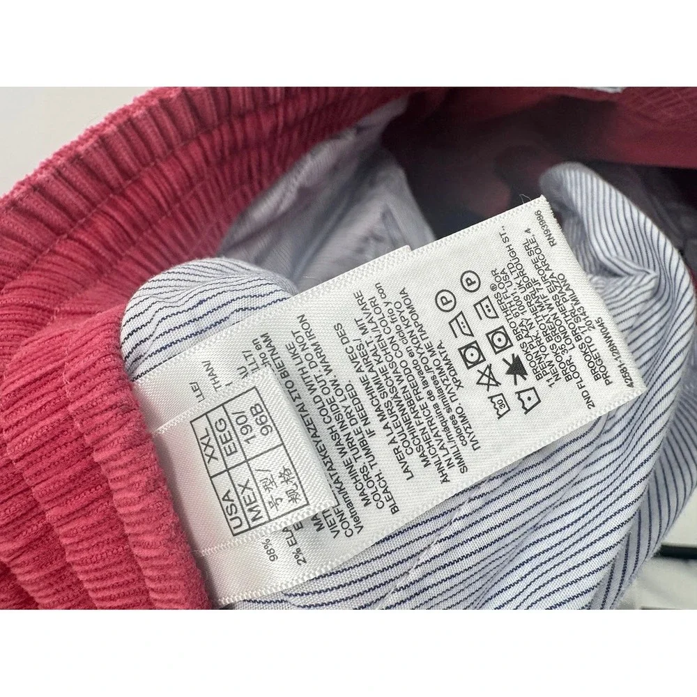 Brooks Brothers Corduroy Drawstring Shorts Pink/Red Size XXL